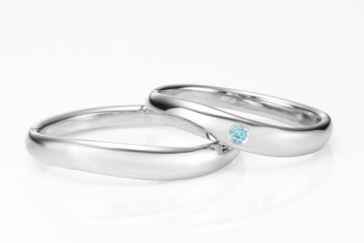 serenity 沖縄、結婚指輪、ブルーダイヤモンド
